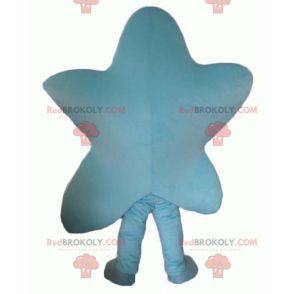 Mascota estrella azul gigante y sonriente - Redbrokoly.com