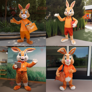 Orange Wild Rabbit maskot...