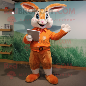 Orange Wild Rabbit mascotte...