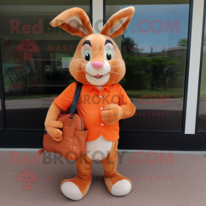 Orange Wild Rabbit mascotte...