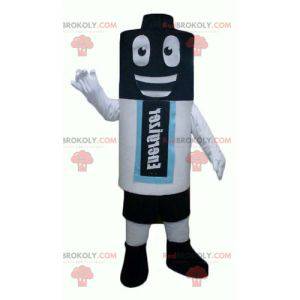 Mascot pila gigante negro, blanco y azul - Redbrokoly.com