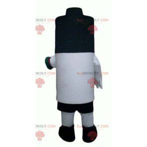 Mascotte de pile géante noire blanche et bleue - Redbrokoly.com