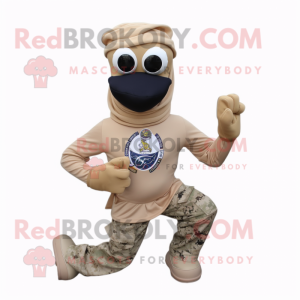 Tan Navy Soldier maskot...