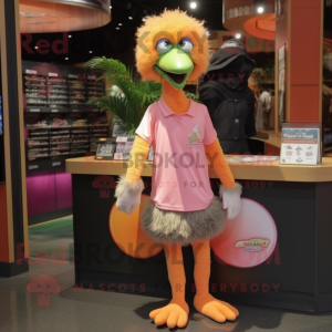 Peach Emu maskot kostume...