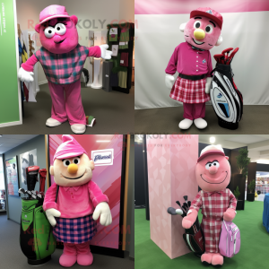 Pink Golf Bag maskot...