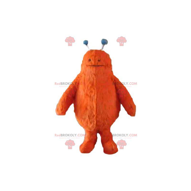 Mascote monstro laranja fofo e peludo - Redbrokoly.com