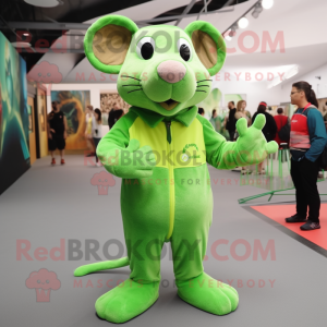 Lime Green Rat mascotte...