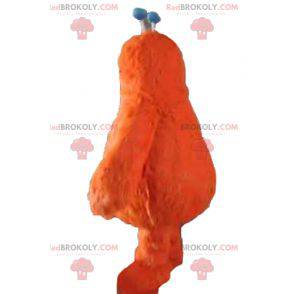 Leuke en harige oranje monstermascotte - Redbrokoly.com