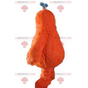 Söt och hårig orange monstermaskot - Redbrokoly.com