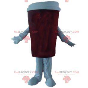 Rood en wit koffiekopje mascotte - Redbrokoly.com