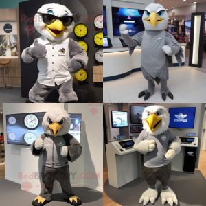Gray Eagle mascotte kostuum...