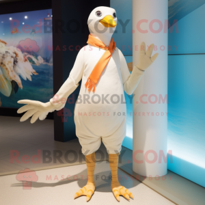 Cream Gull mascotte kostuum...