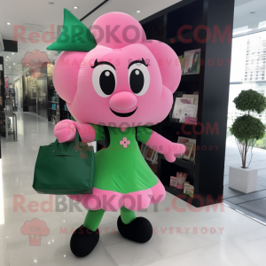 Rosa firkløver maskot drakt...