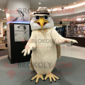 Cream Hawk maskot kostume...