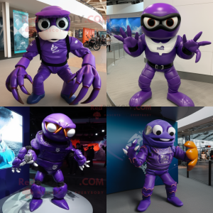 Purple Crab mascotte...