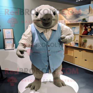 nan Glyptodon mascot costume character dressed with a Poplin Shirt and Cufflinks