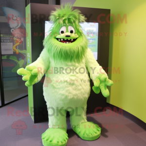 Lime Green Yeti mascotte...