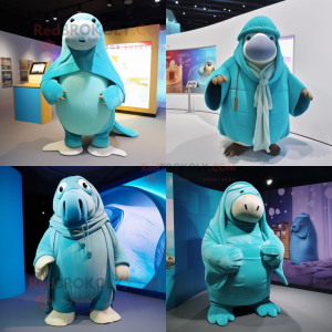 Cyan Walrus mascotte...