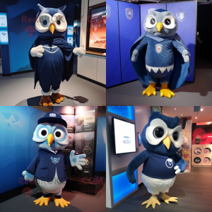 Navy Owl mascotte kostuum...