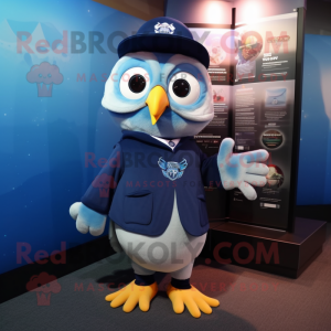 Navy Owl mascotte kostuum...