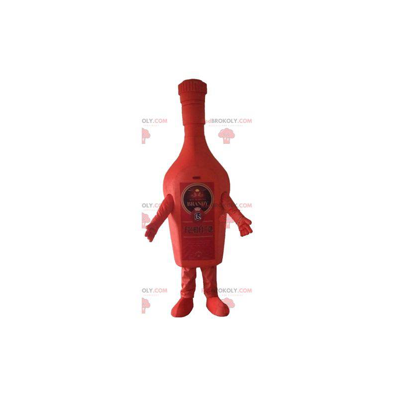 Gigante mascotte rossa bottiglia di brandy brandy -
