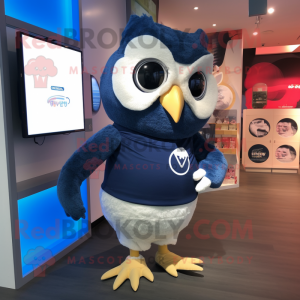 Navy Owl mascotte kostuum...