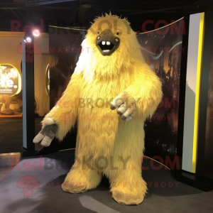 Goldene Yeti Maskottchen...