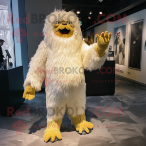 Goldene Yeti Maskottchen...