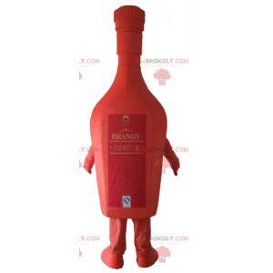 Gigante mascotte rossa bottiglia di brandy brandy -