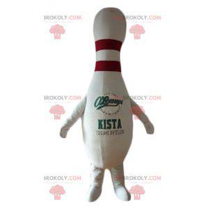 Mascote gigante de boliche branco e vermelho - Redbrokoly.com