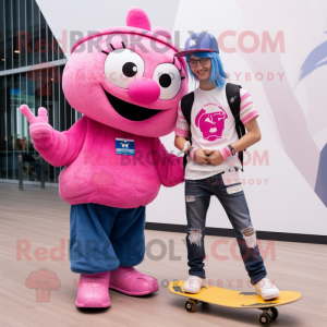 Pink Skateboard mascotte...