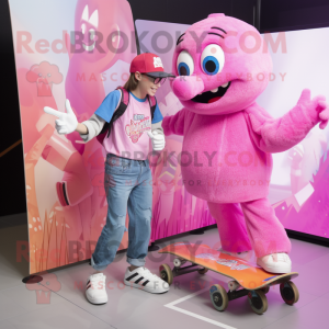 Pink Skateboard maskot...