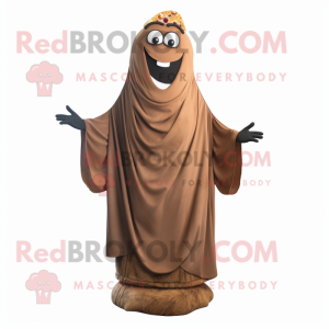 Brun Falafel maskot kostume...