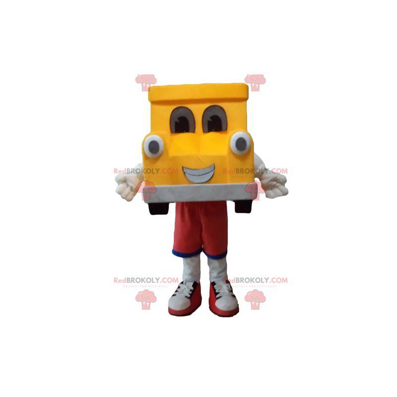 Gigante mascotte auto gialla e grigia - Redbrokoly.com