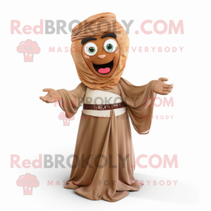 Brun Falafel maskot kostume...