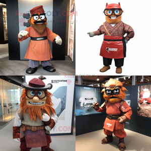 Rust Samurai maskot drakt...