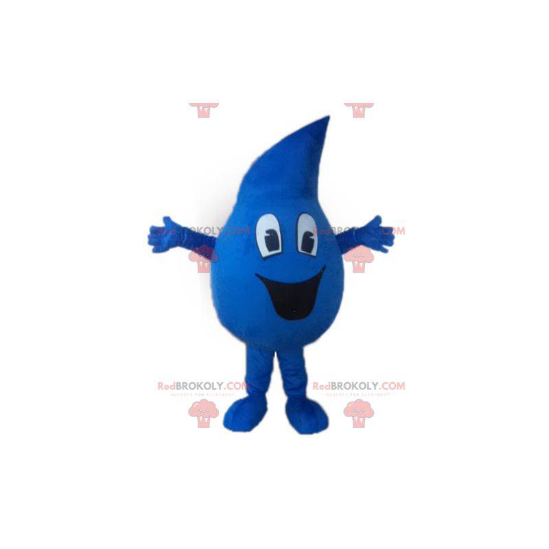 Giant blue water drop mascot - Redbrokoly.com