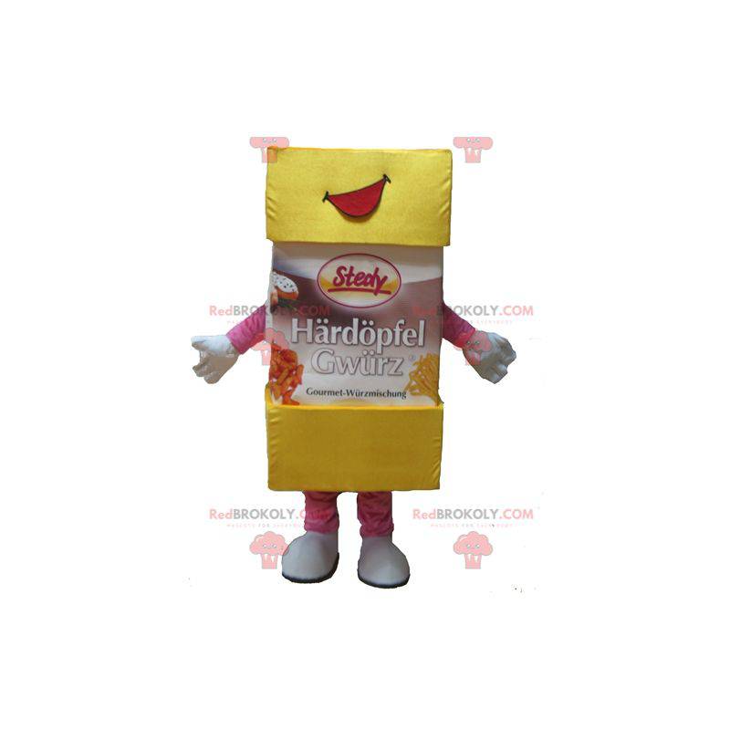 Mascota de azúcar en polvo de azúcar glas amarillo y rosa -