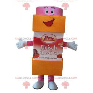 Mascotte de pot de sucre de sucre glace orange et rose -