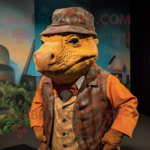 Rust Ankylosaurus maskot...