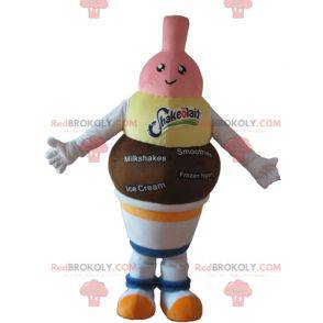 Schokoladen-Vanille-Erdbeereis-Maskottchen - Redbrokoly.com