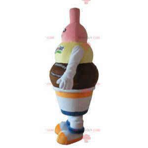 Schokoladen-Vanille-Erdbeereis-Maskottchen - Redbrokoly.com