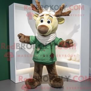 Grøn rensdyr maskot kostume...