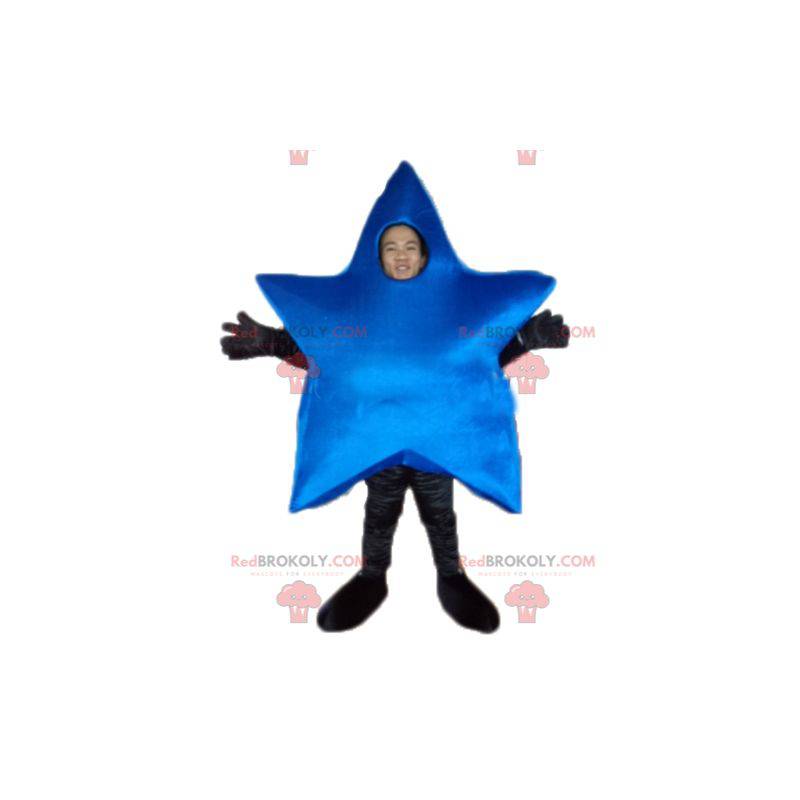 Mascotte stella blu gigante molto bella - Redbrokoly.com