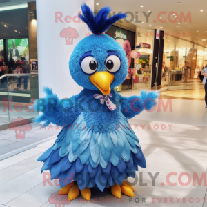 Blauwe kip mascottekostuum...