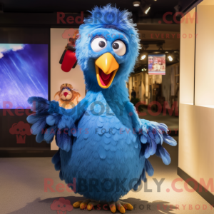 Blauwe kip mascottekostuum...