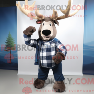 Navy Elk-mascottekostuum...