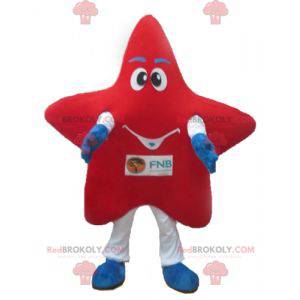 Mascote gigante estrela vermelha branca e azul - Redbrokoly.com