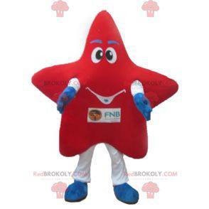 Mascota estrella gigante roja blanca y azul - Redbrokoly.com