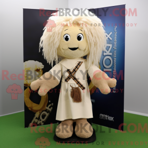 Beige Celtic Cross mascot...